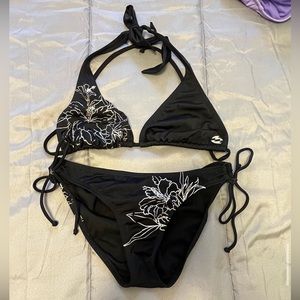 M White and Black Billabong Bikini